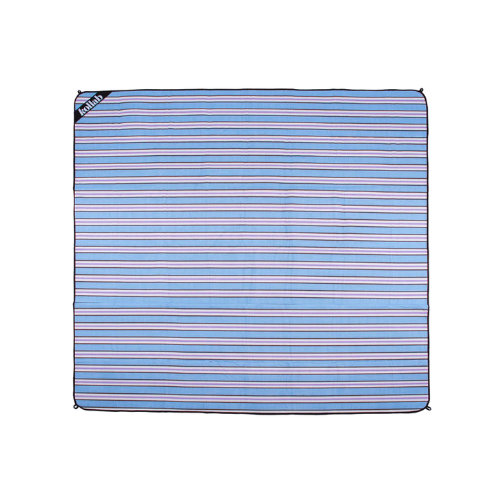 Picnic Mat Choc Blue Stripe