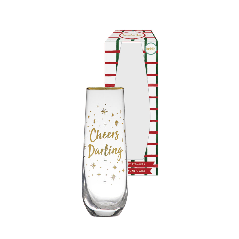 Ladelle Starry Cheers Darling Stemless Champagne Glass