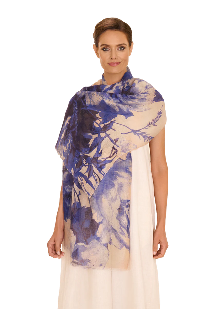 Linen/Cotton Scarf - Powder