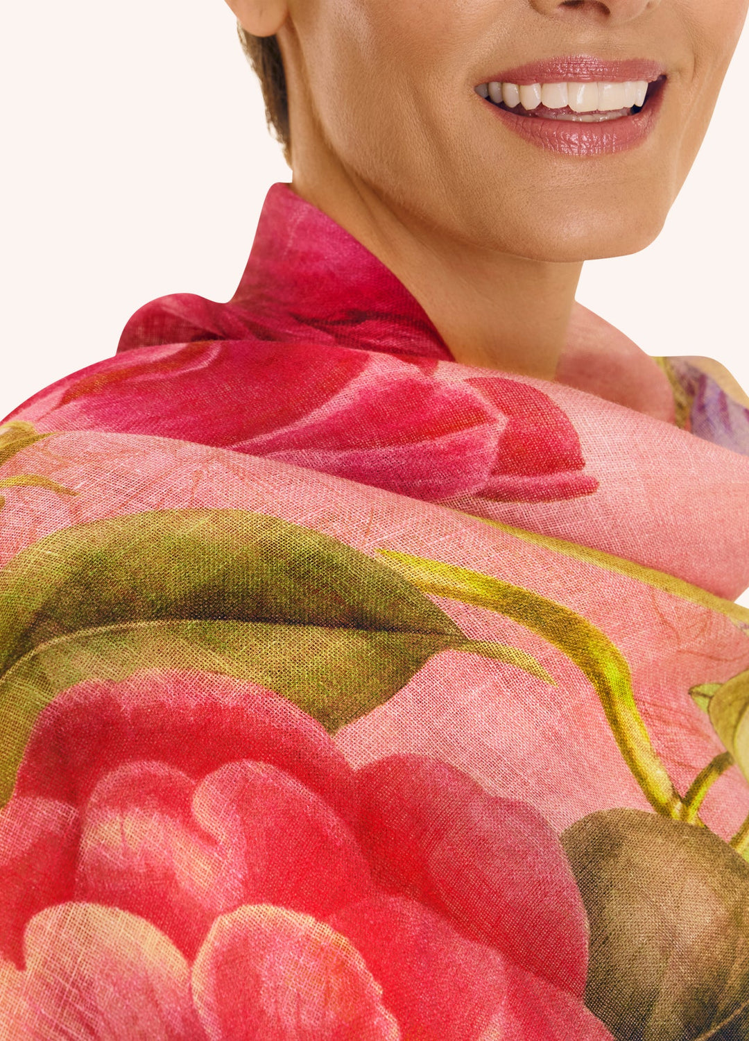 Linen/Cotton Scarf - Powder