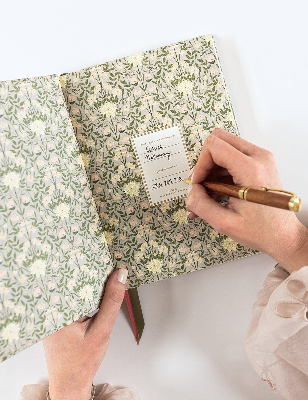 Linen Bound Lined Journal - Bloomere