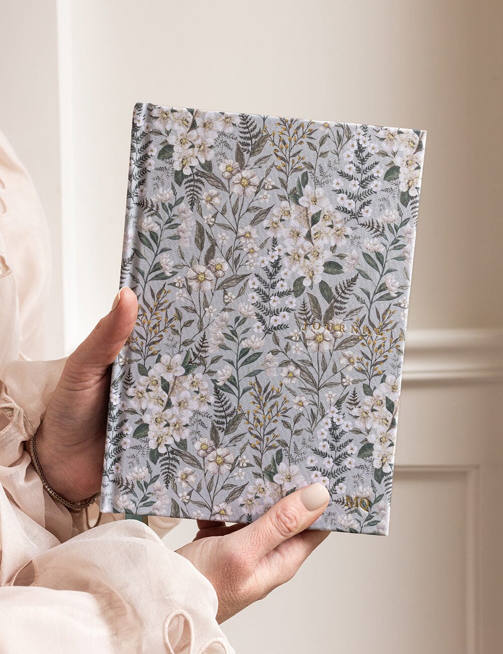 Linen Bound Bullet Journal - Ivory Garden