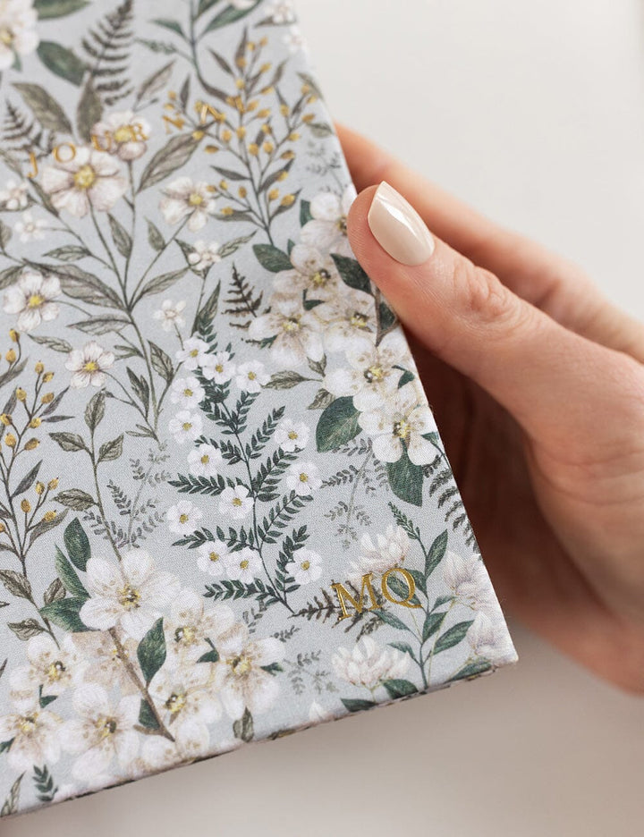 Linen Bound Bullet Journal - Ivory Garden