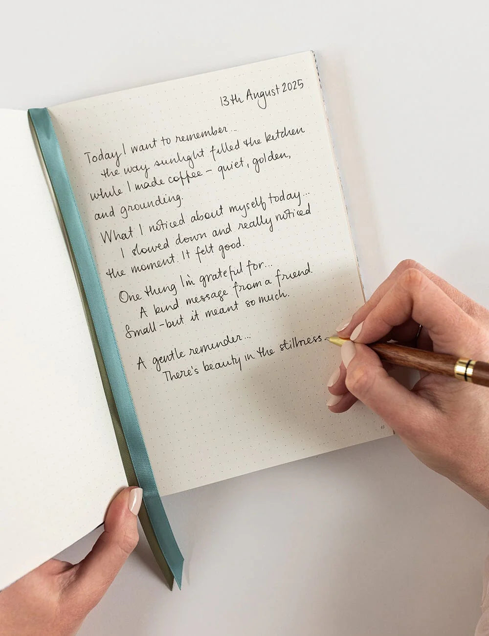 Linen Bound Bullet Journal - Ivory Garden