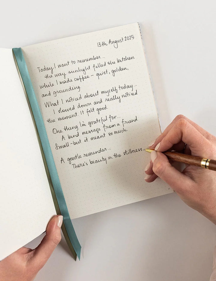 Linen Bound Bullet Journal - Ivory Garden