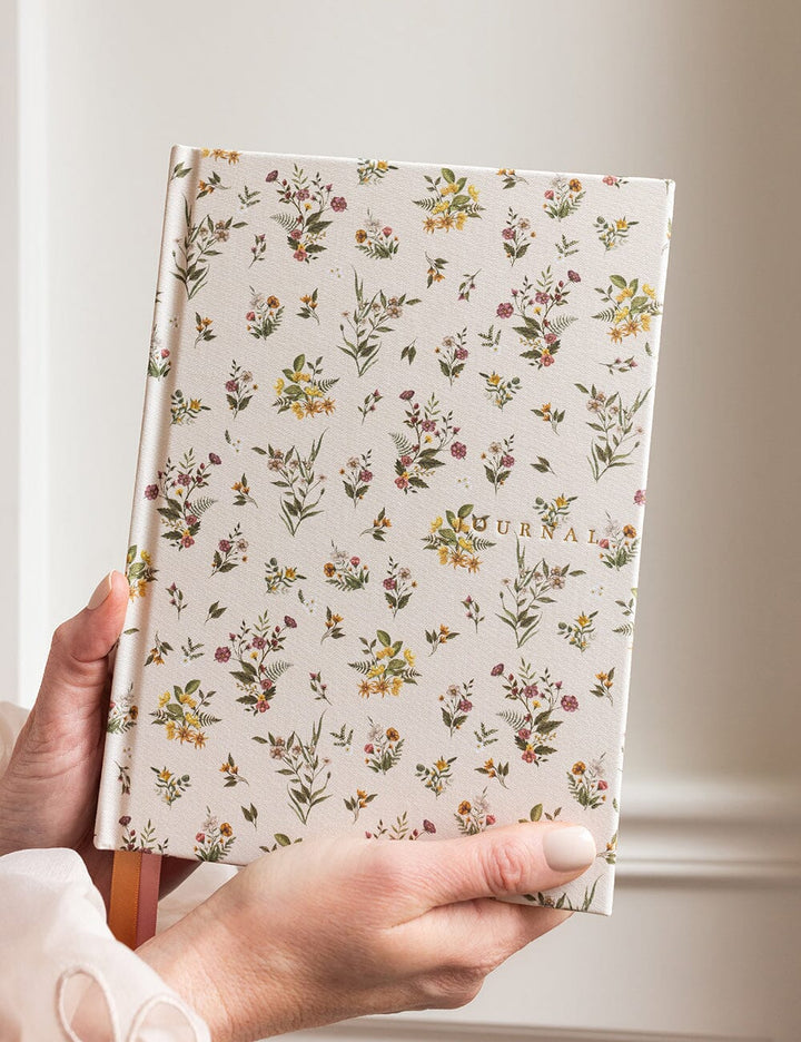 Linen Bound Journal - Botanical Blooms (Lined Journal)