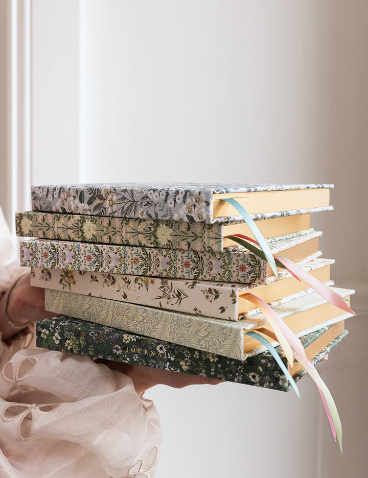 Linen Bound Journal - Botanical Blooms (Lined Journal)