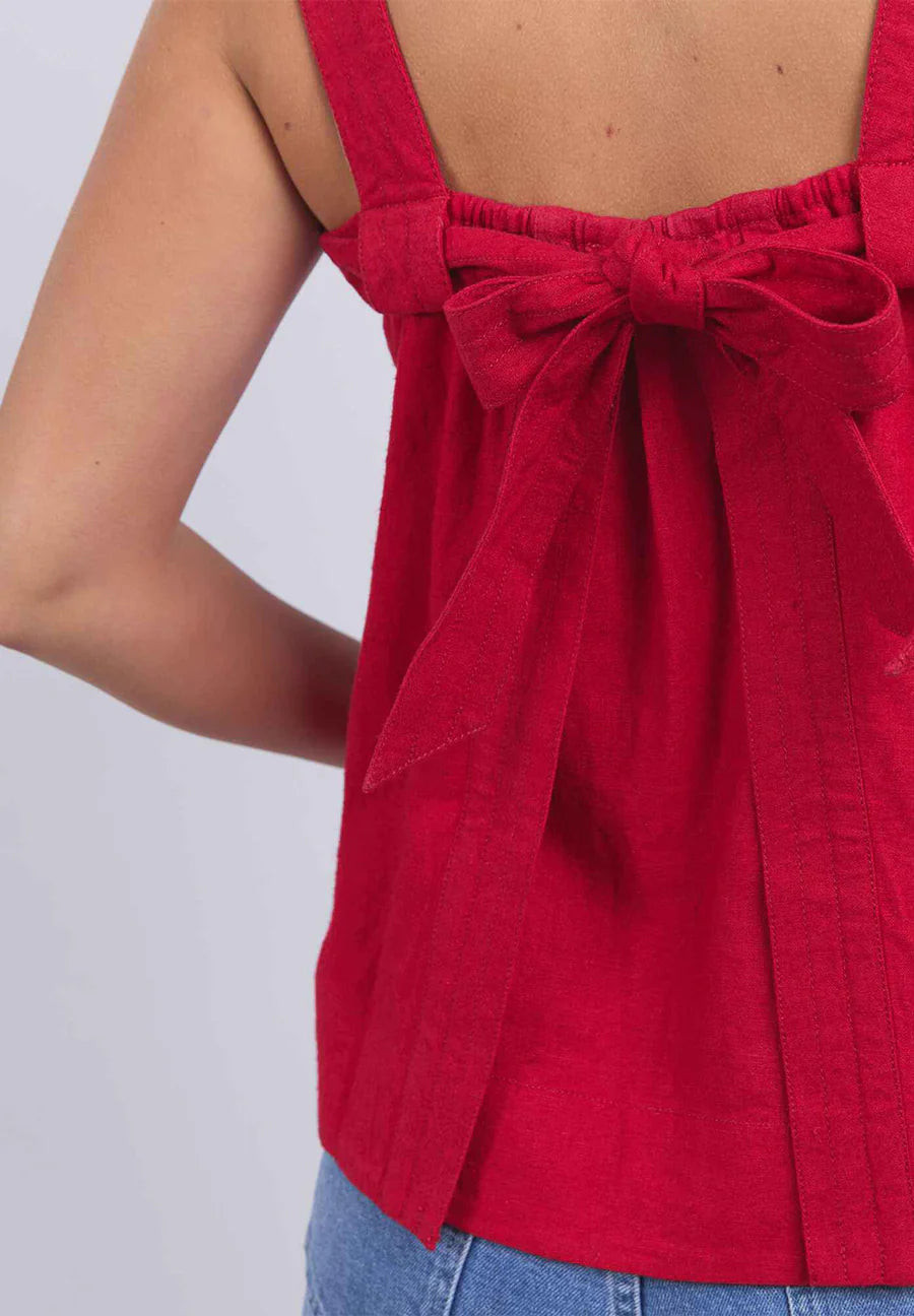 Lourdes Top - Crimson