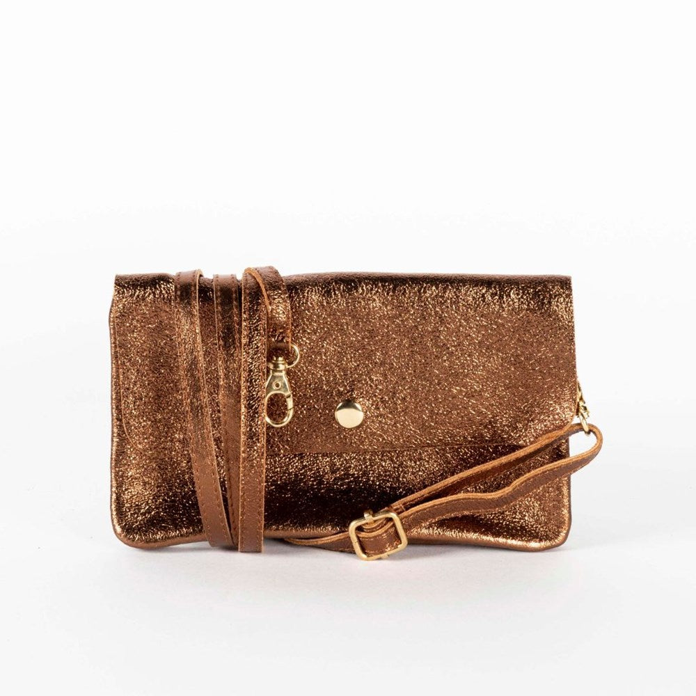 Maison Fanli - Line Metallic Leather - Clutch Cross Body