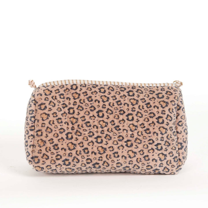 PARISIAN COOL Set of 3 Pouches Velvet Leopard Blush