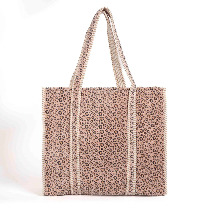 PARISIAN COOL Tote Velvet Leopard Blush