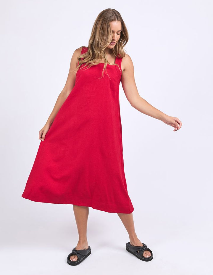 Lourdes Dress - Crimson
