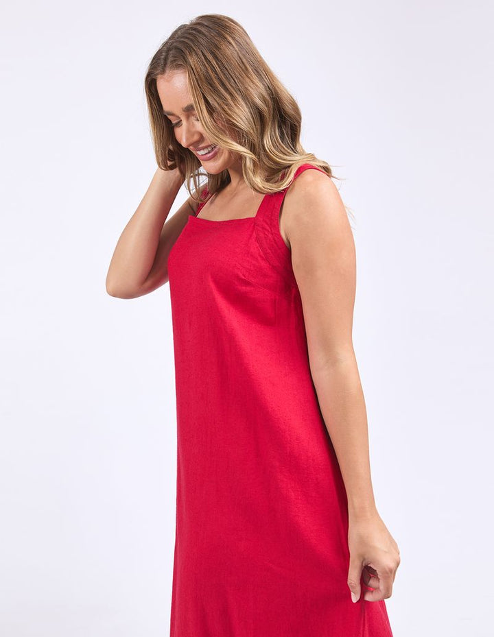 Lourdes Dress - Crimson