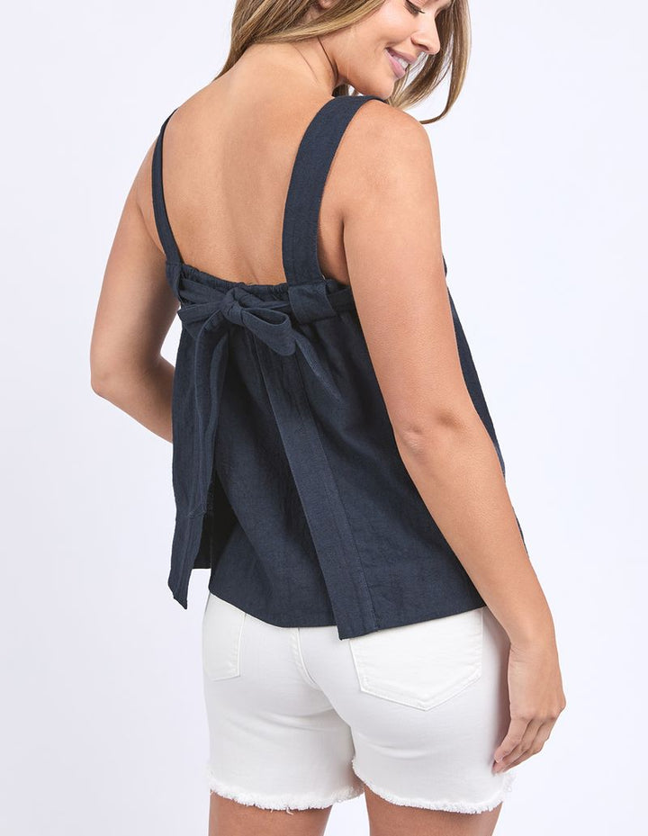 Lourdes Top - Navy