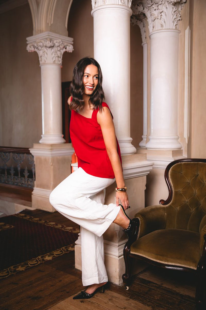 Lourdes Top - Crimson