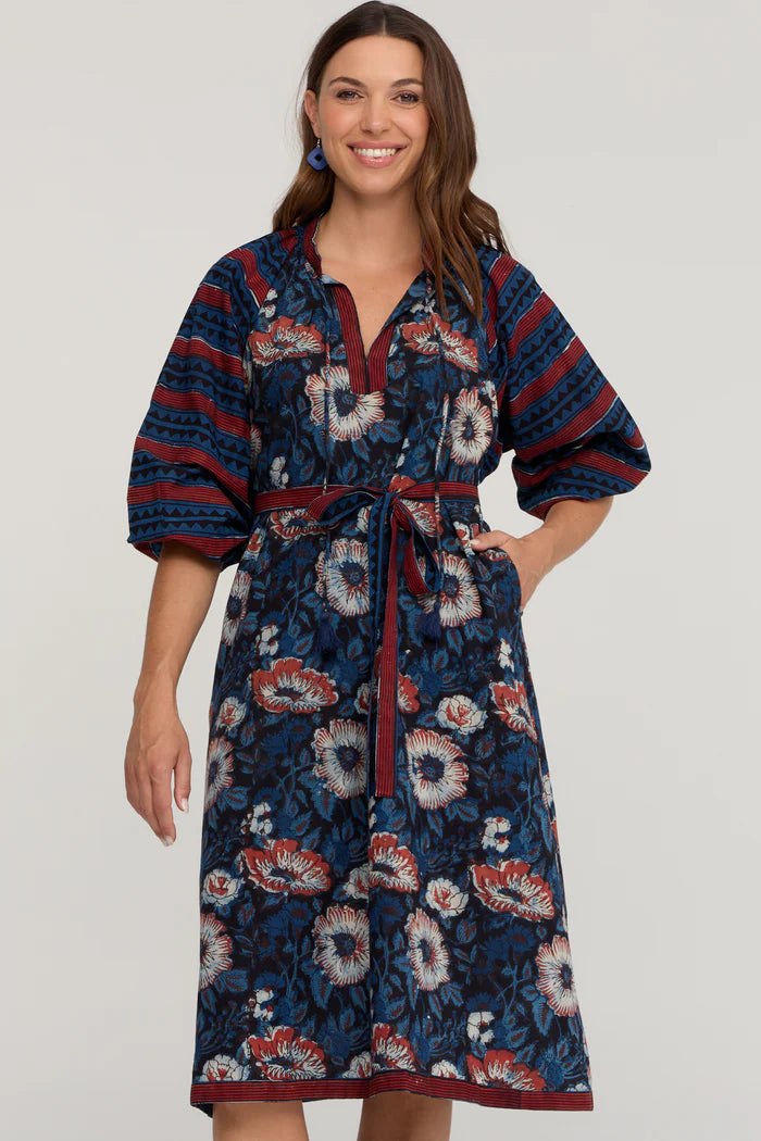 Mia Dress - Indigo Rose