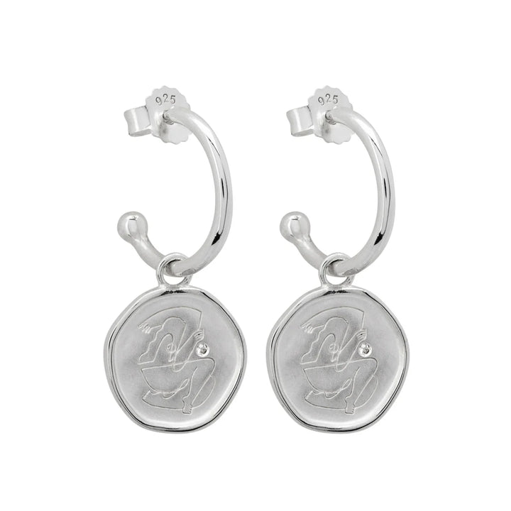 Empowerment Hoop Earrings - Silver