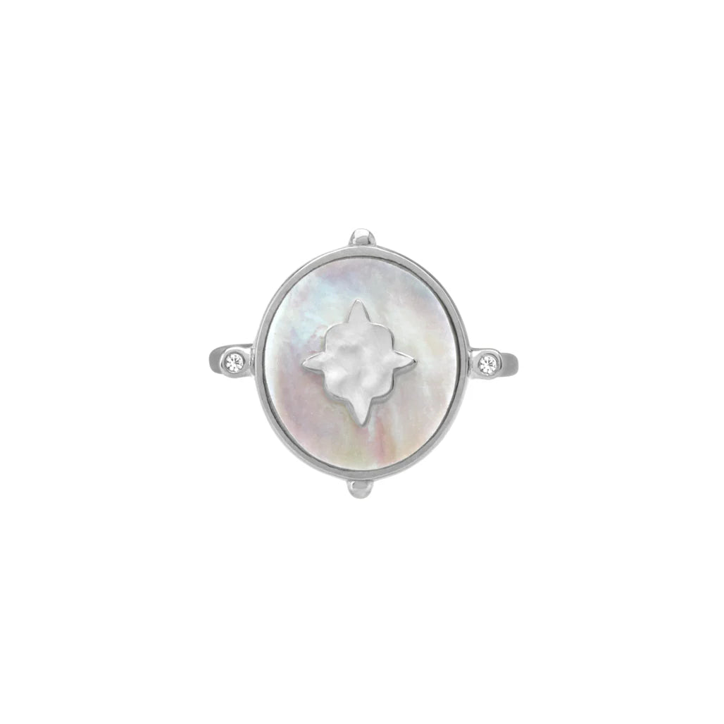 Temple Moon Ring - Silver