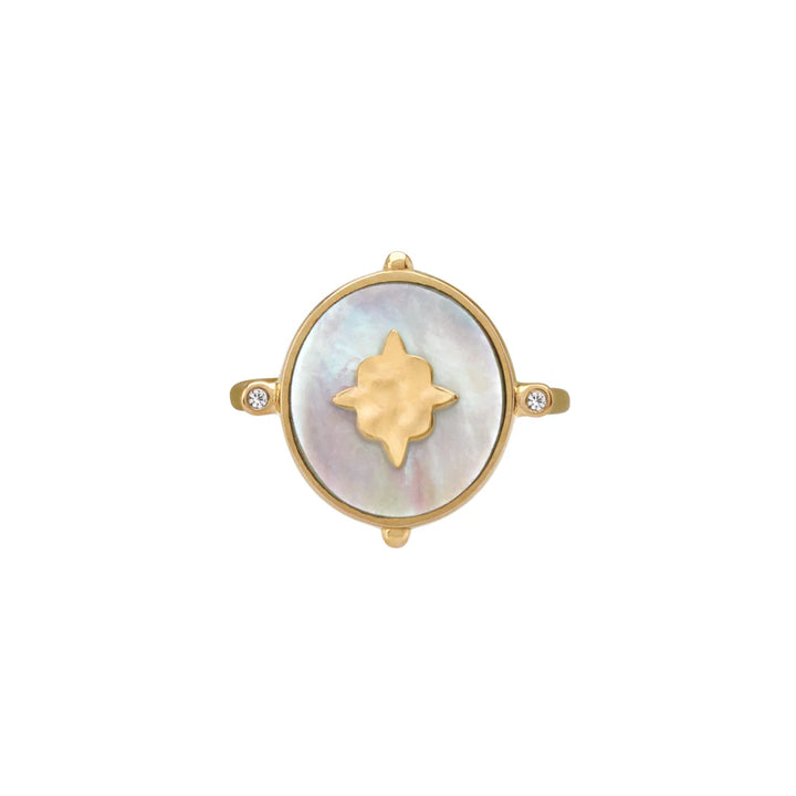 Temple Moon Ring  - Gold