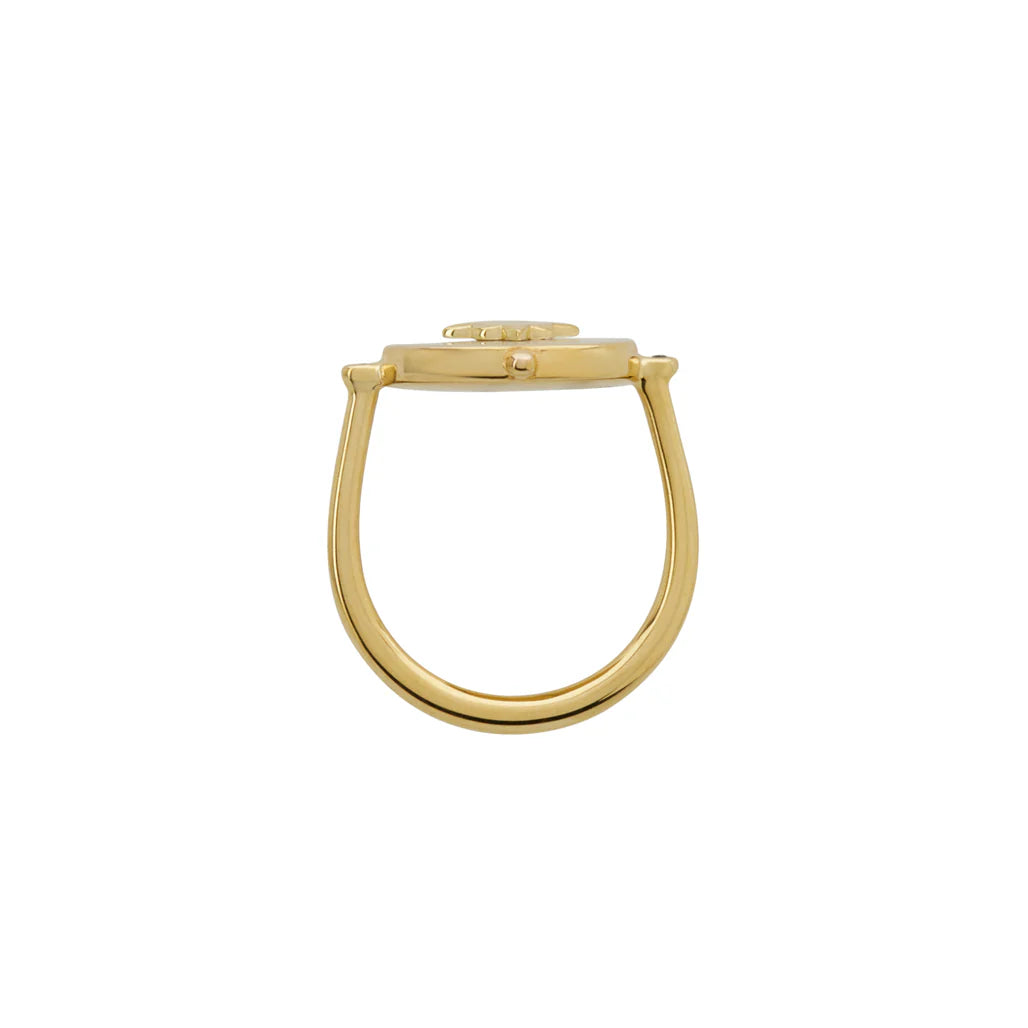 Temple Moon Ring  - Gold