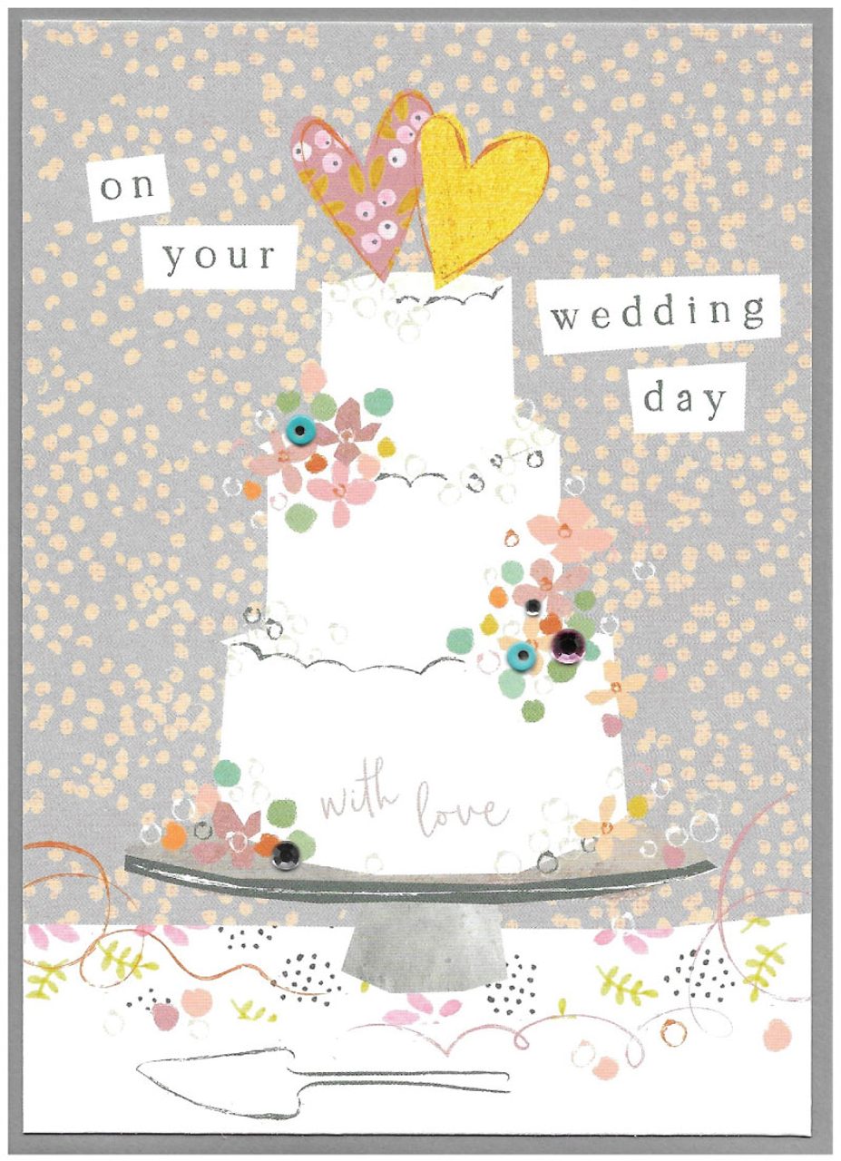 Cinnamon Aitch Wedding Cake Card
