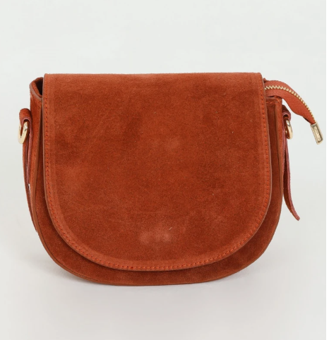 Gabrielle Suede Handbag - Camel