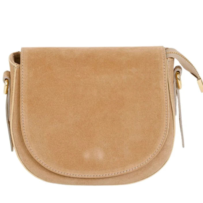Gabrielle Suede Handbag - Taupe