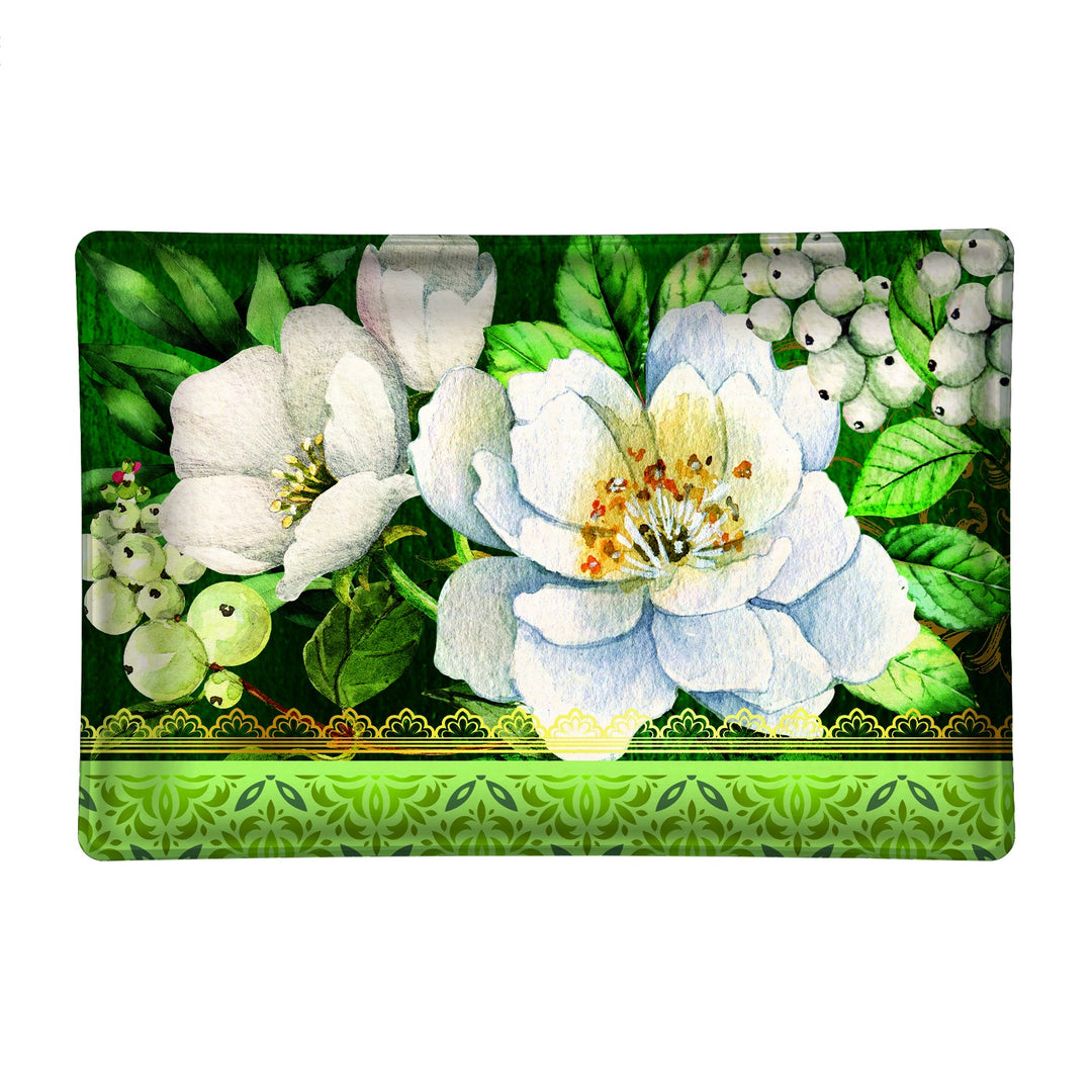 Michel Design Works Winter Blooms Glass Soap Dish