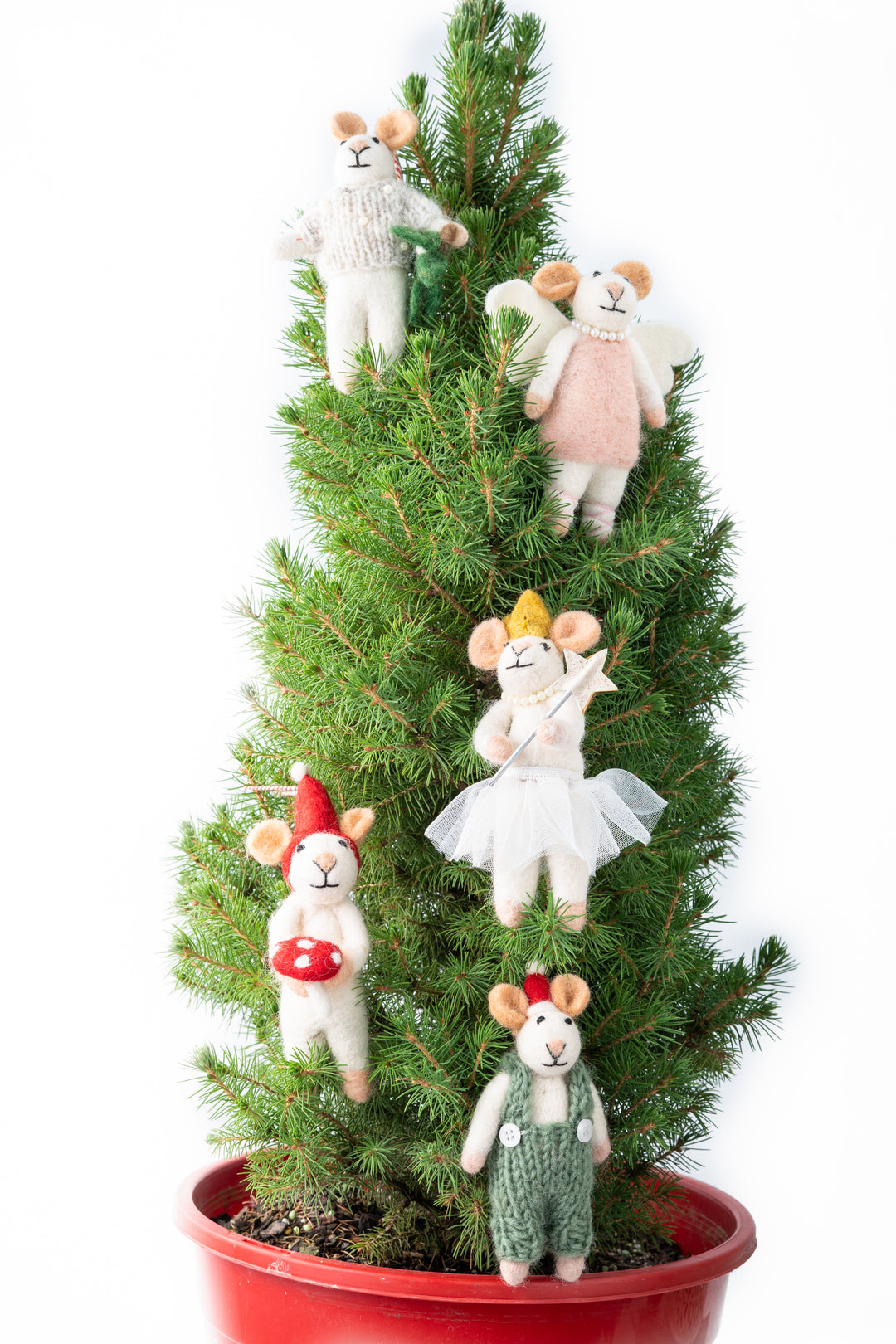 Mouse Fairy Felt Christmas Decoration