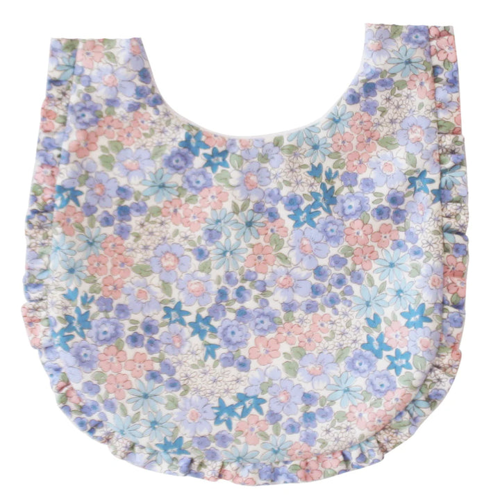 Ruffle Edge Bib - Liberty Blue