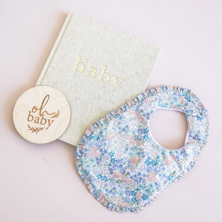 Ruffle Edge Bib - Liberty Blue