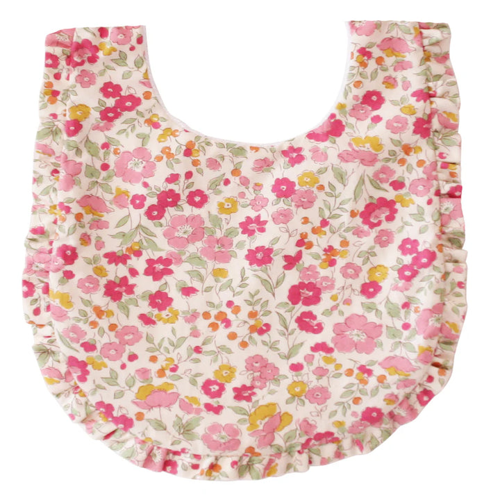 Ruffle Edge Bib - Rose Garden