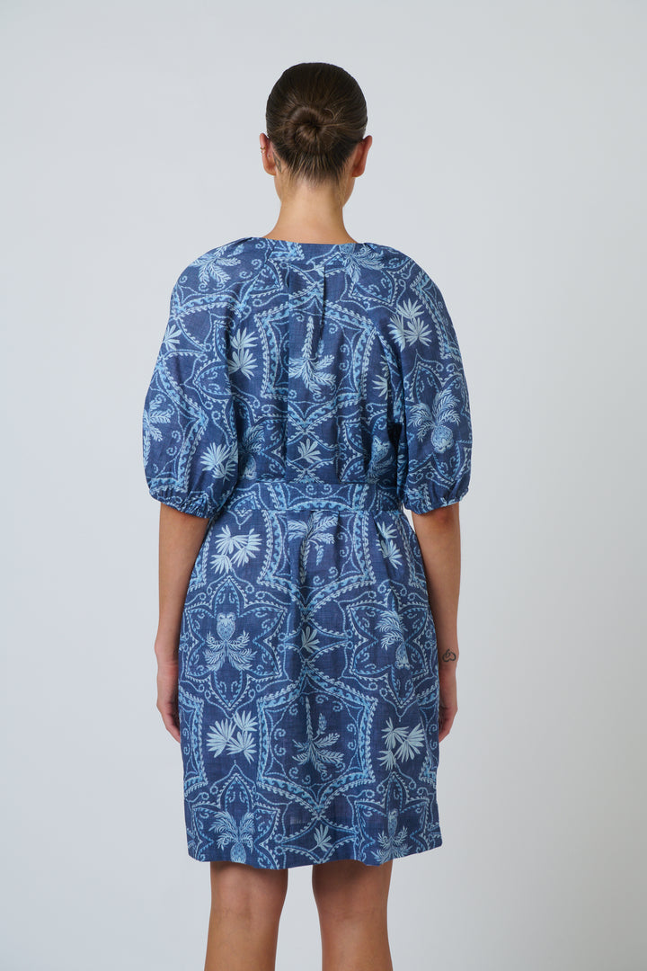 Capri Cotton Tie-Waist Dress - Branching Out