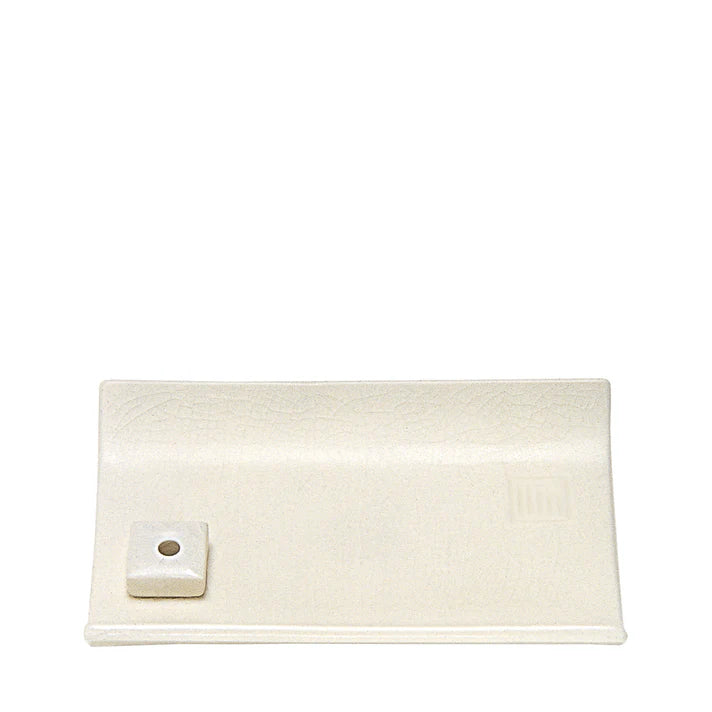 Nippon Kodo Ceramic Dish with Incense Holder - Ivory