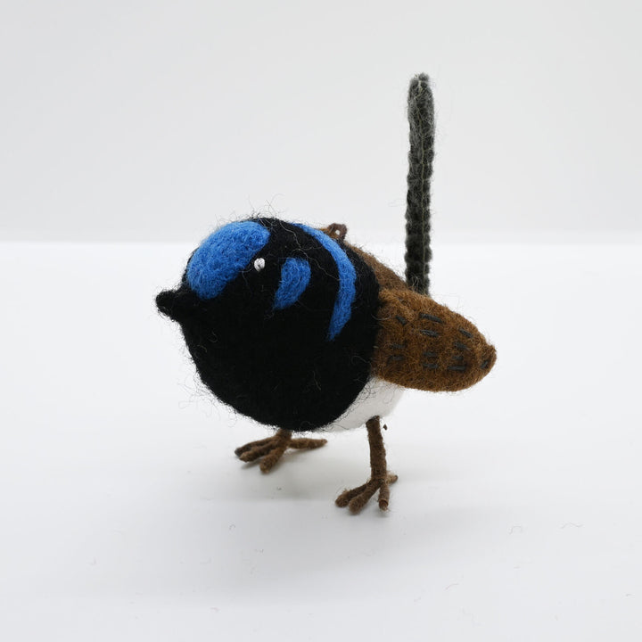 Blue Wren Handmade Felt Ornament