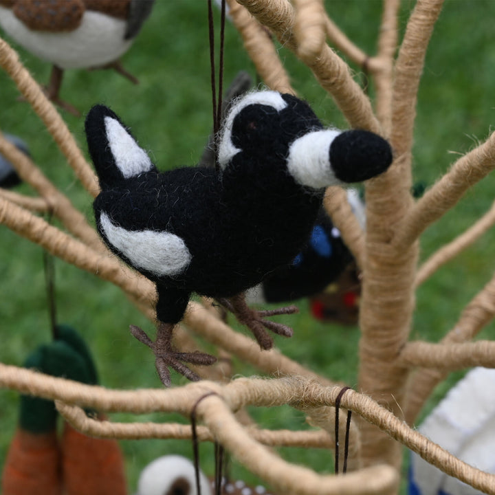 Christmas Carols Magpie Handmade Felt Ornament