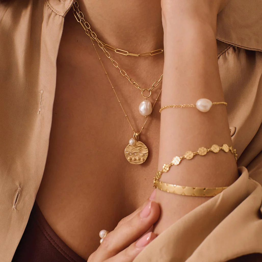 Ocean Dreamer Pendant Necklace in 18KT Yellow Gold Plate