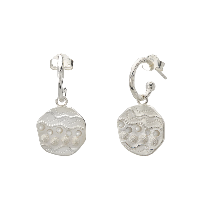 Ocean Dreamer Hoop Earrings - Silver