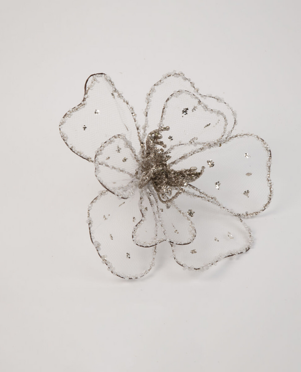 Poem - Clip-on Sasanqua Flower - 15cm