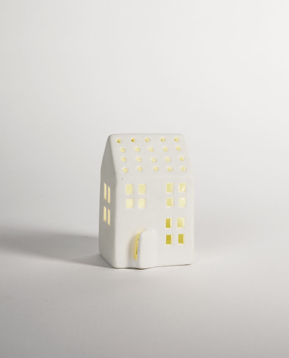 Poem LED Standing Porcelain House - Small - 12cm