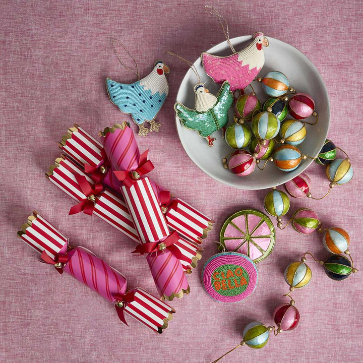 Positano Hen Hanging Decoration - Pink
