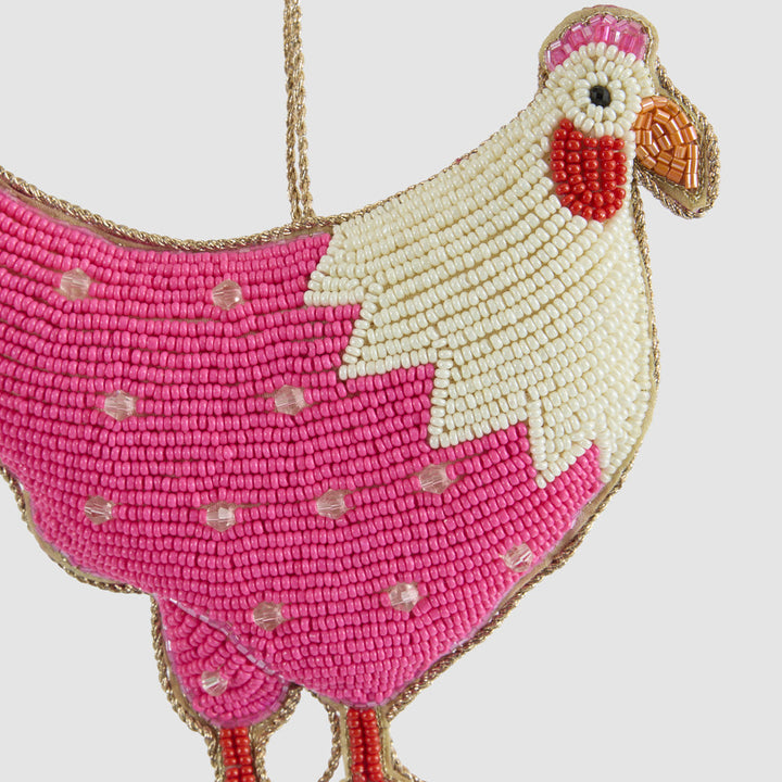 Positano Hen Hanging Decoration - Pink