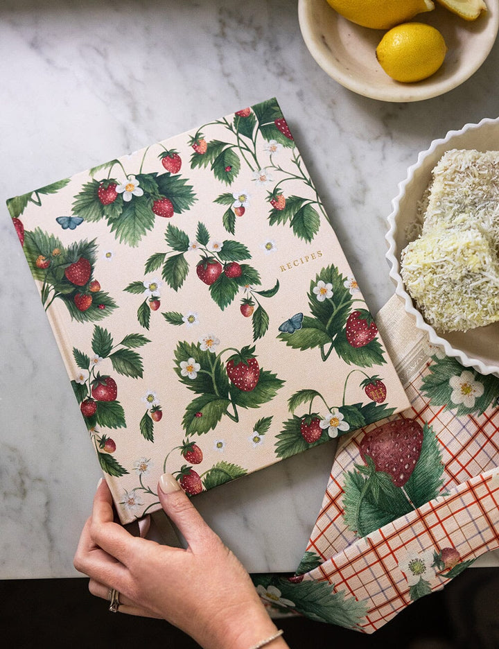 Heirloom Recipe Book Journal - Strawberries