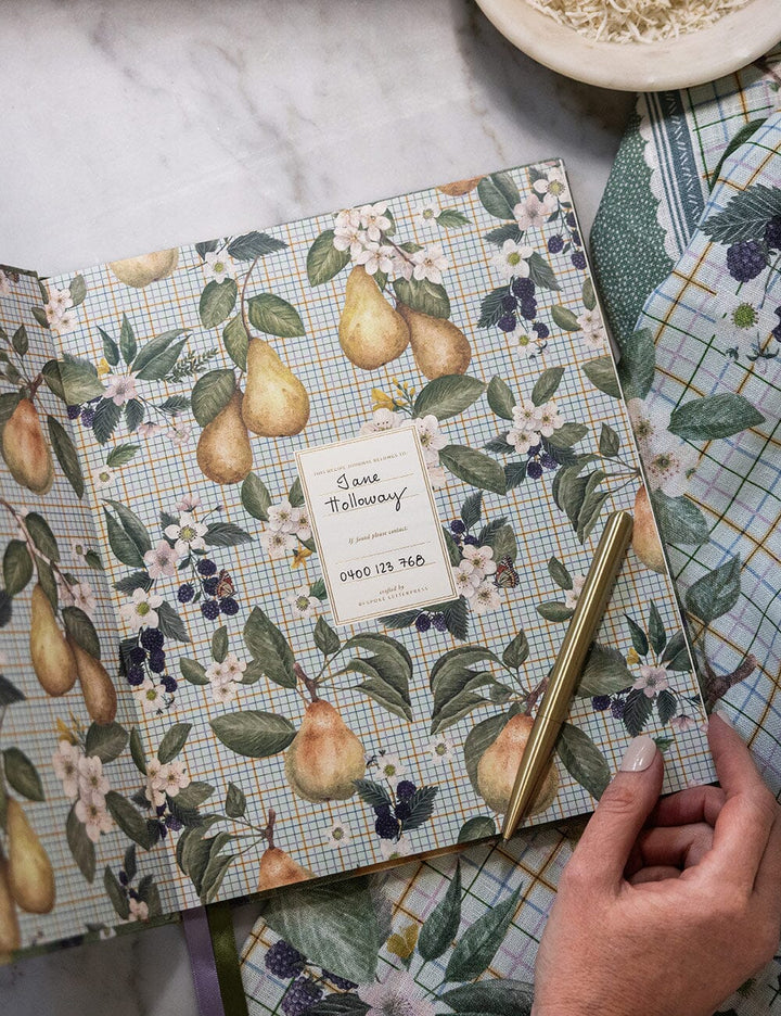 Heirloom Recipe Book Journal - Pears