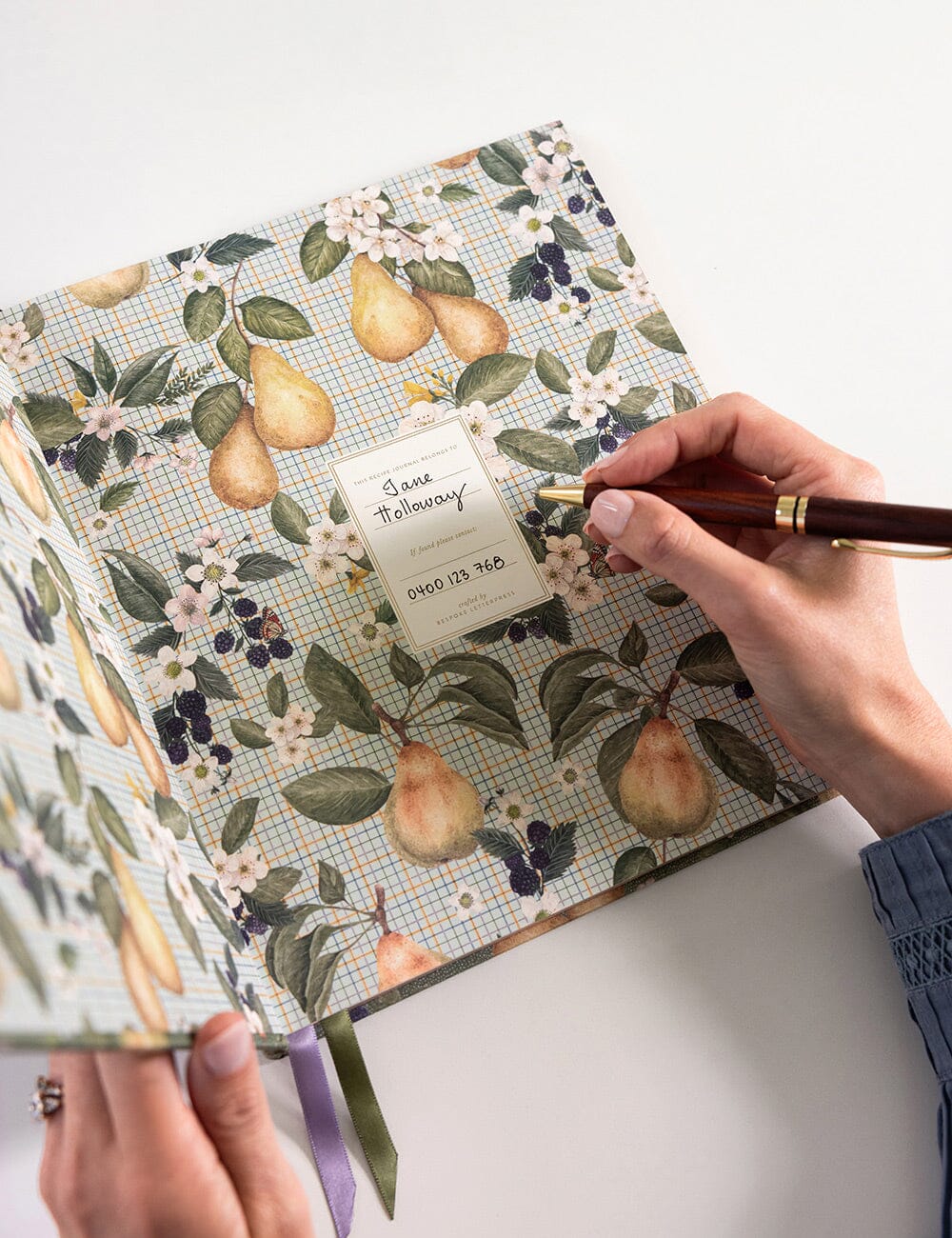 Heirloom Recipe Book Journal - Pears