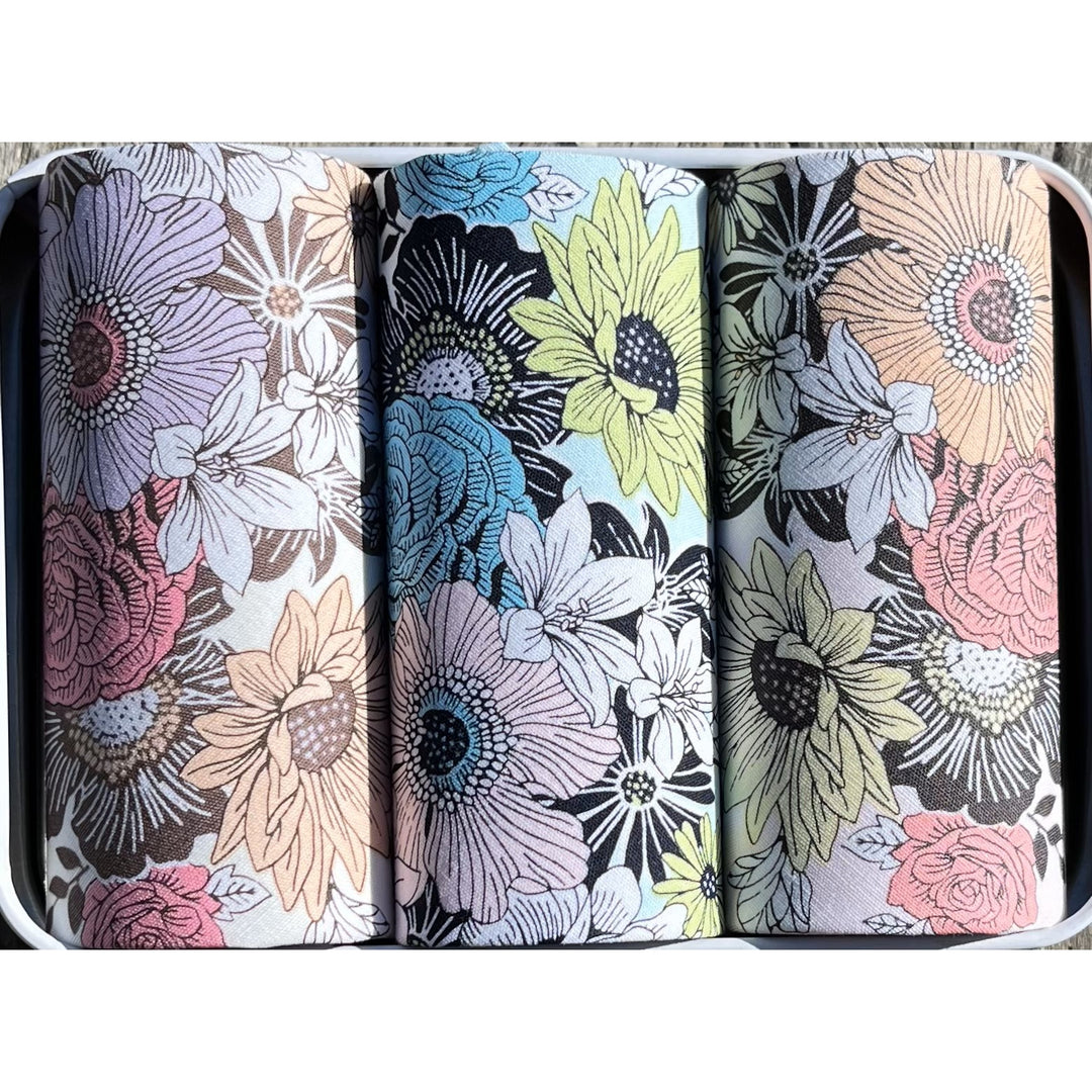 Ladies 3 in a Tin Armando Caruso Handkerchiefs - Muted Floral