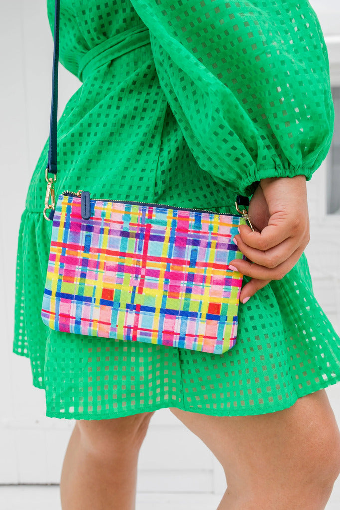 Lordy Dordie Rainbow Gingham Large Crossbody