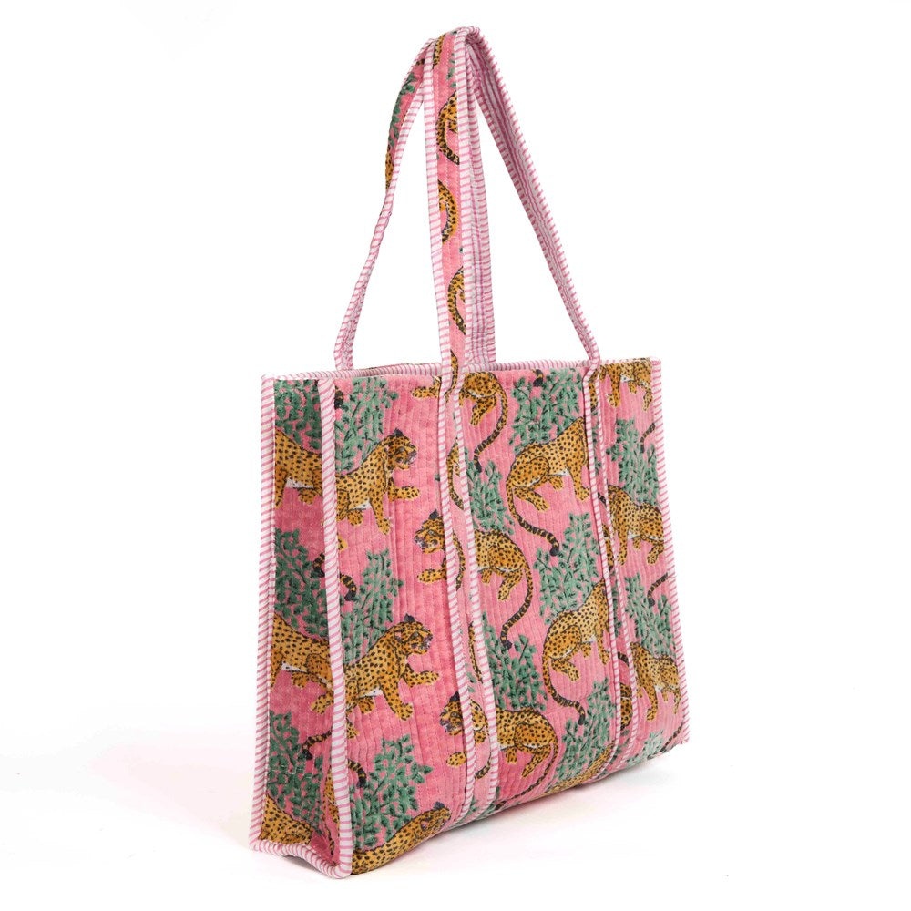 PARISIAN COOL Tote Velvet Rose Tiger