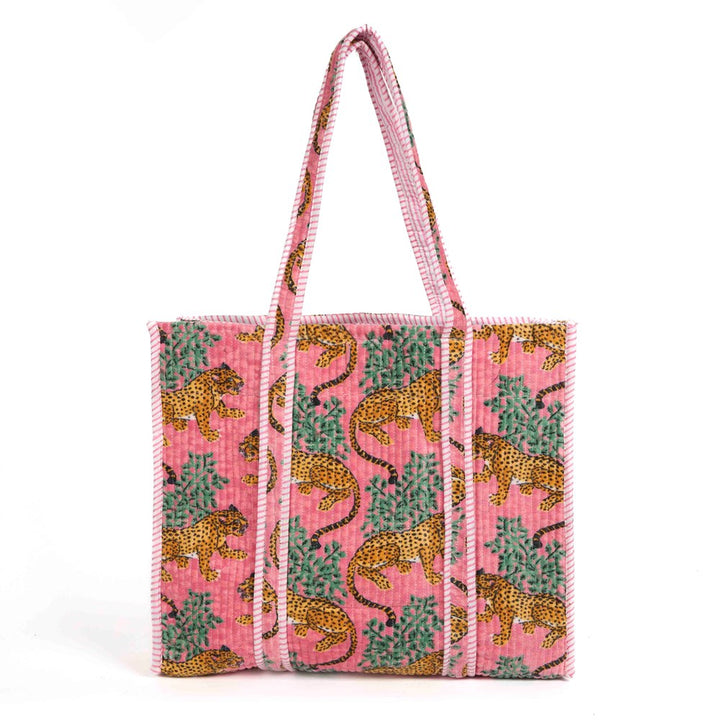 PARISIAN COOL Tote Velvet Rose Tiger