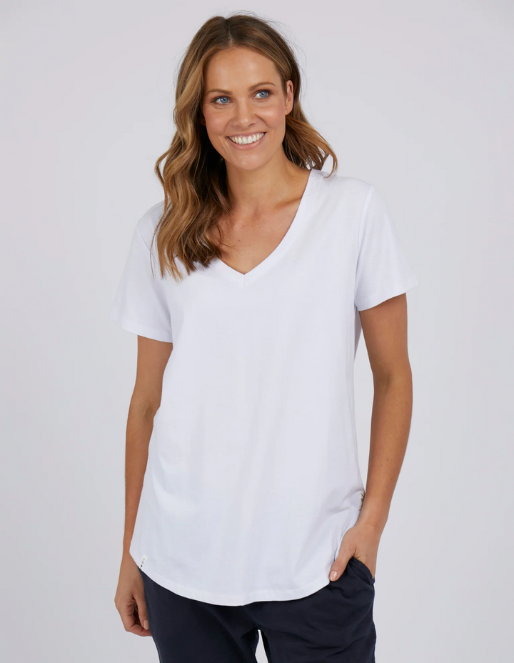 Elm Fortune Vee Tee - White